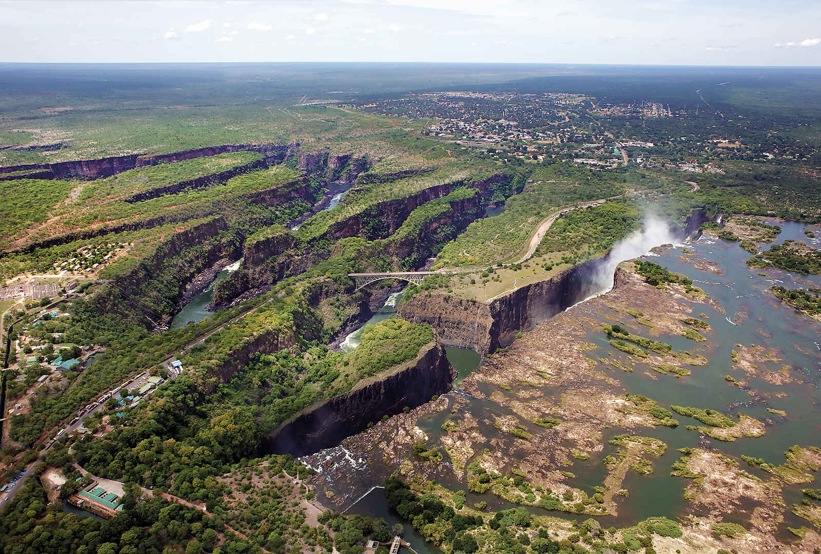 Matetsi Victoria Falls: Viktoriafälle aus der Luft Matetsi Victoria Falls: Viktoriafälle aus der Luft