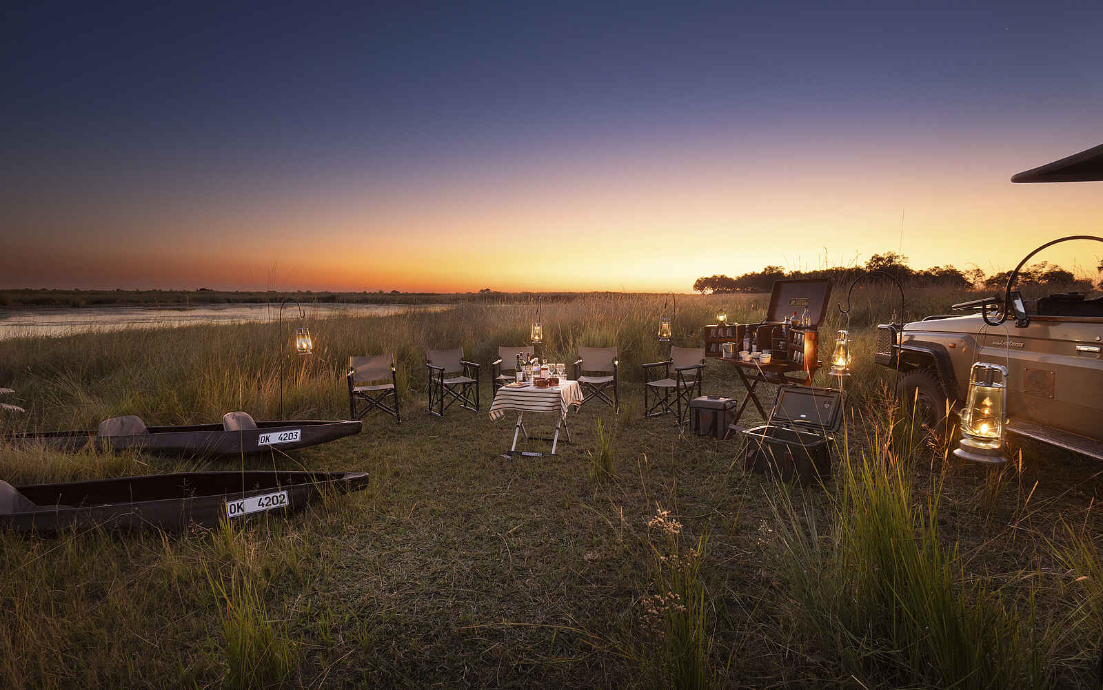 Monachira Camp: Ein Sundowner Monachira Camp: Ein Sundowner