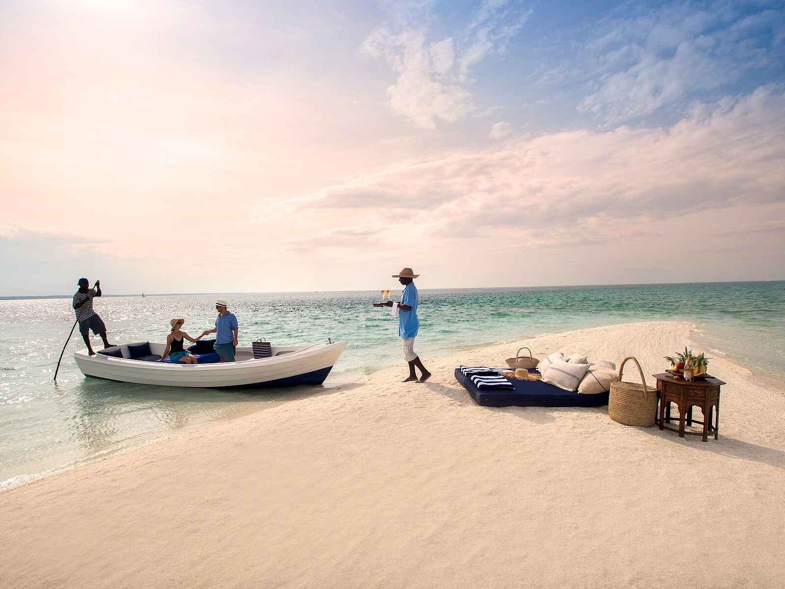 andBeyond Benguerra Island: Privates Picknick am Strand andBeyond Benguerra Island: Privates Picknick am Strand