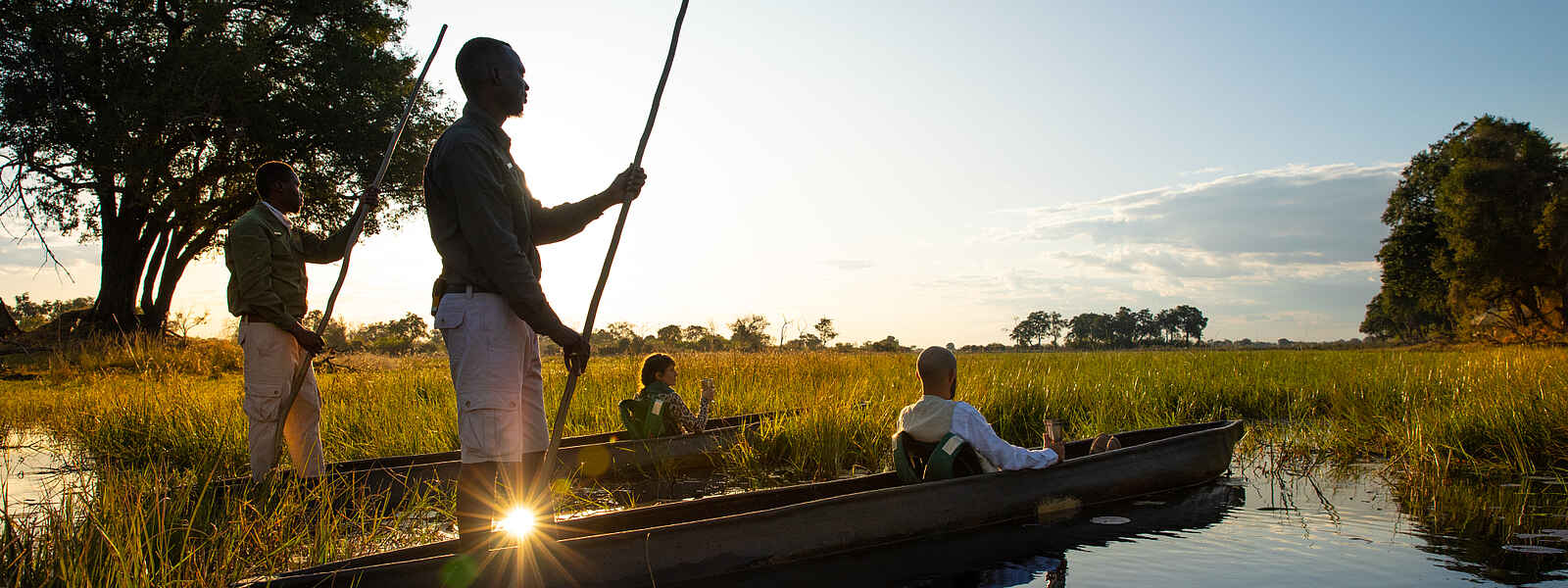 Duba Explorers Camp: Fahrt mit dem Mokoro Duba Explorers Camp: Fahrt mit dem Mokoro