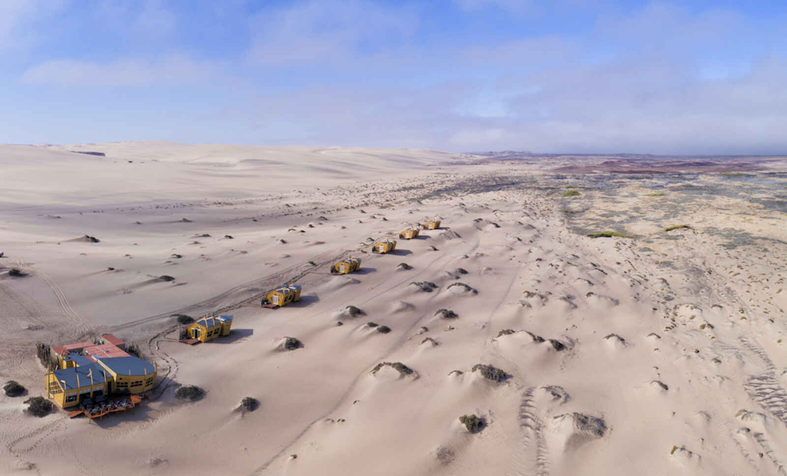 Shipwreck Lodge: Luftaufnahme der Lodge Shipwreck Lodge: Luftaufnahme der Lodge