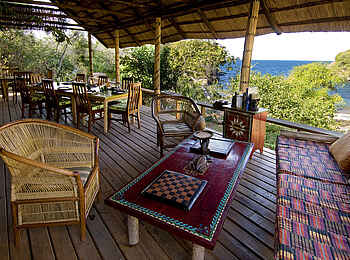 Mumbo Island Camp: Auf der Veranda Mumbo Island Camp: Auf der Veranda