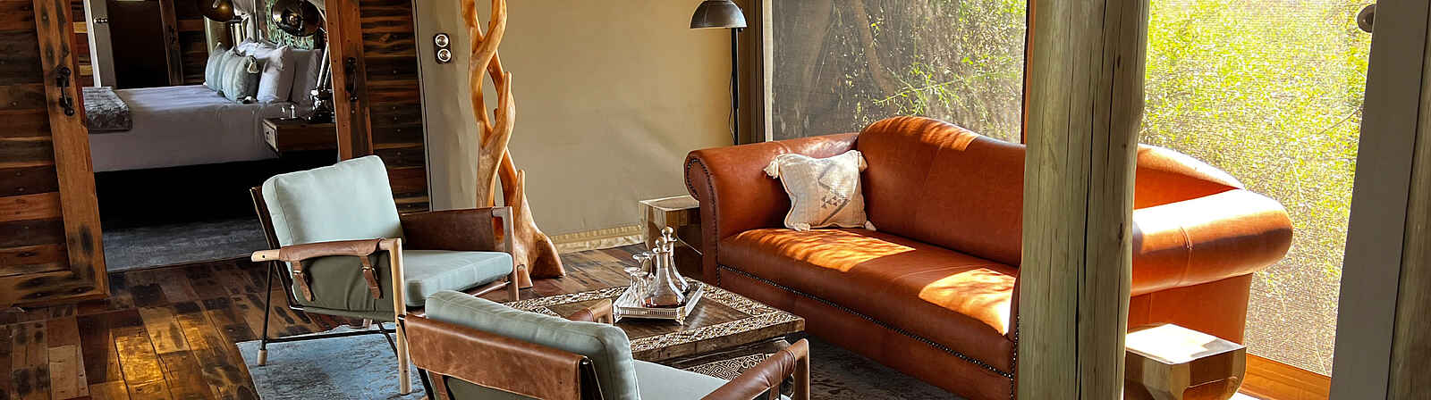 Sitatunga Private Island Camp: das Wohnzimmer Sitatunga Private Island Camp: das Wohnzimmer