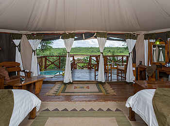 Elephant Bedroom Camp: Gästezeltinterieur Elephant Bedroom Camp: Gästezeltinterieur