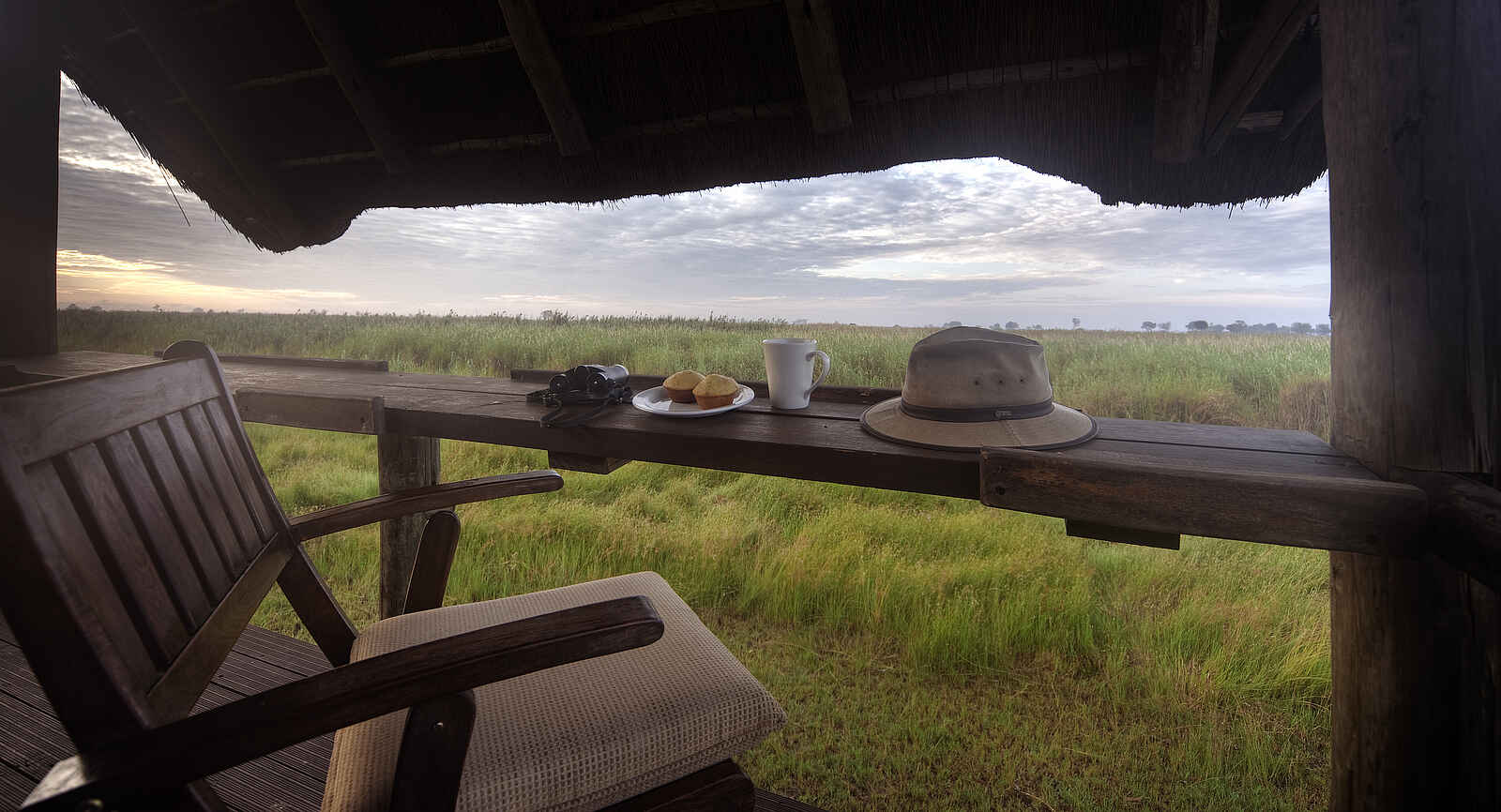 Lebala Camp: Blick von der Beobachtungsplattform Lebala Camp: Blick von der Beobachtungsplattform
