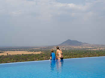 Kubu Kubu Tented Camp: Aussicht vom Swimmingpool aus Kubu Kubu Tented Camp: Aussicht vom Swimmingpool aus