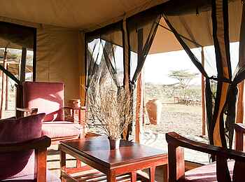Ndutu Kati Kati Tented Camp: Loungezelt Ndutu Kati Kati Tented Camp: Loungezelt