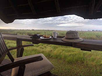 Lebala Camp: Blick von der Beobachtungsplattform Lebala Camp: Blick von der Beobachtungsplattform