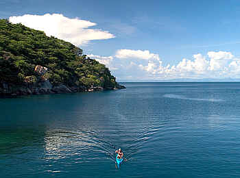Mumbo Island Camp: Kayak auf dem Malawisee Mumbo Island Camp: Kayak auf dem Malawisee
