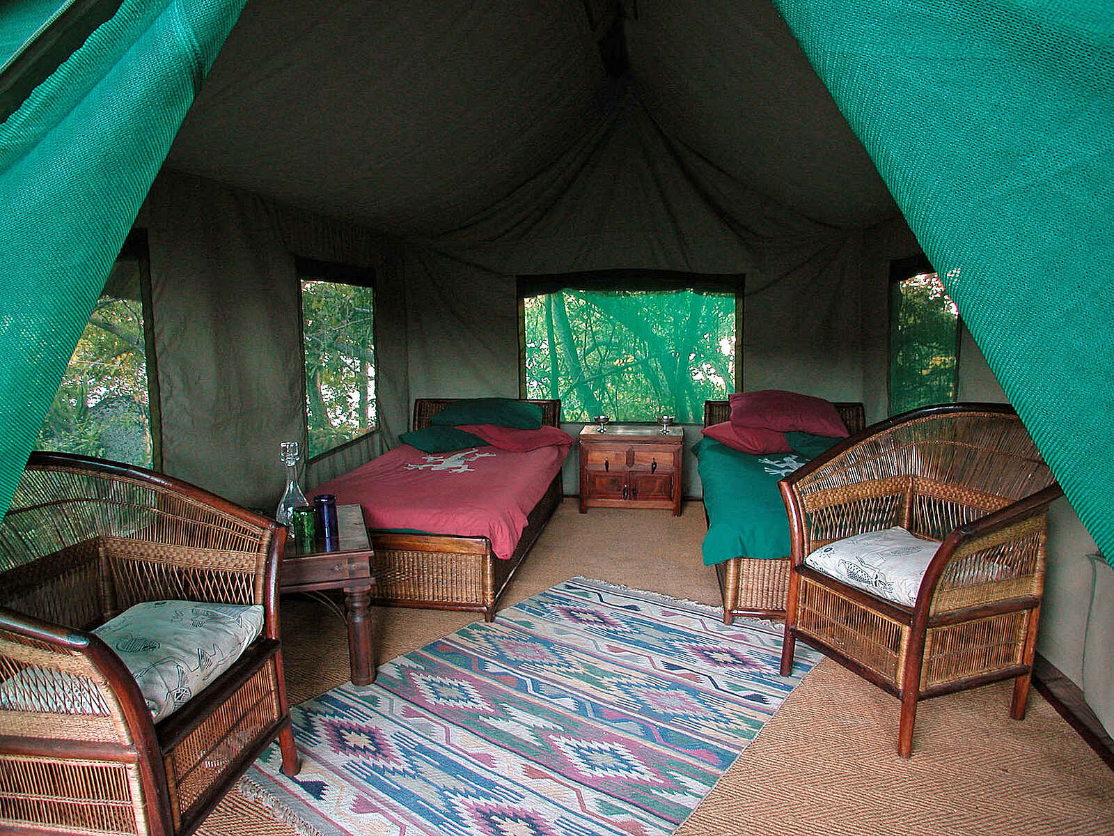 Mumbo Island Camp: Zeltinneres Mumbo Island Camp: Zeltinneres