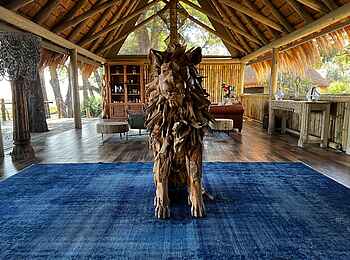 Sitatunga Private Island Camp: In der Lounge Sitatunga Private Island Camp: In der Lounge