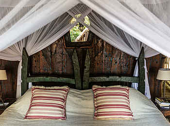 Greystoke Mahale Lodge: Doppelbett Greystoke Mahale Lodge: Doppelbett